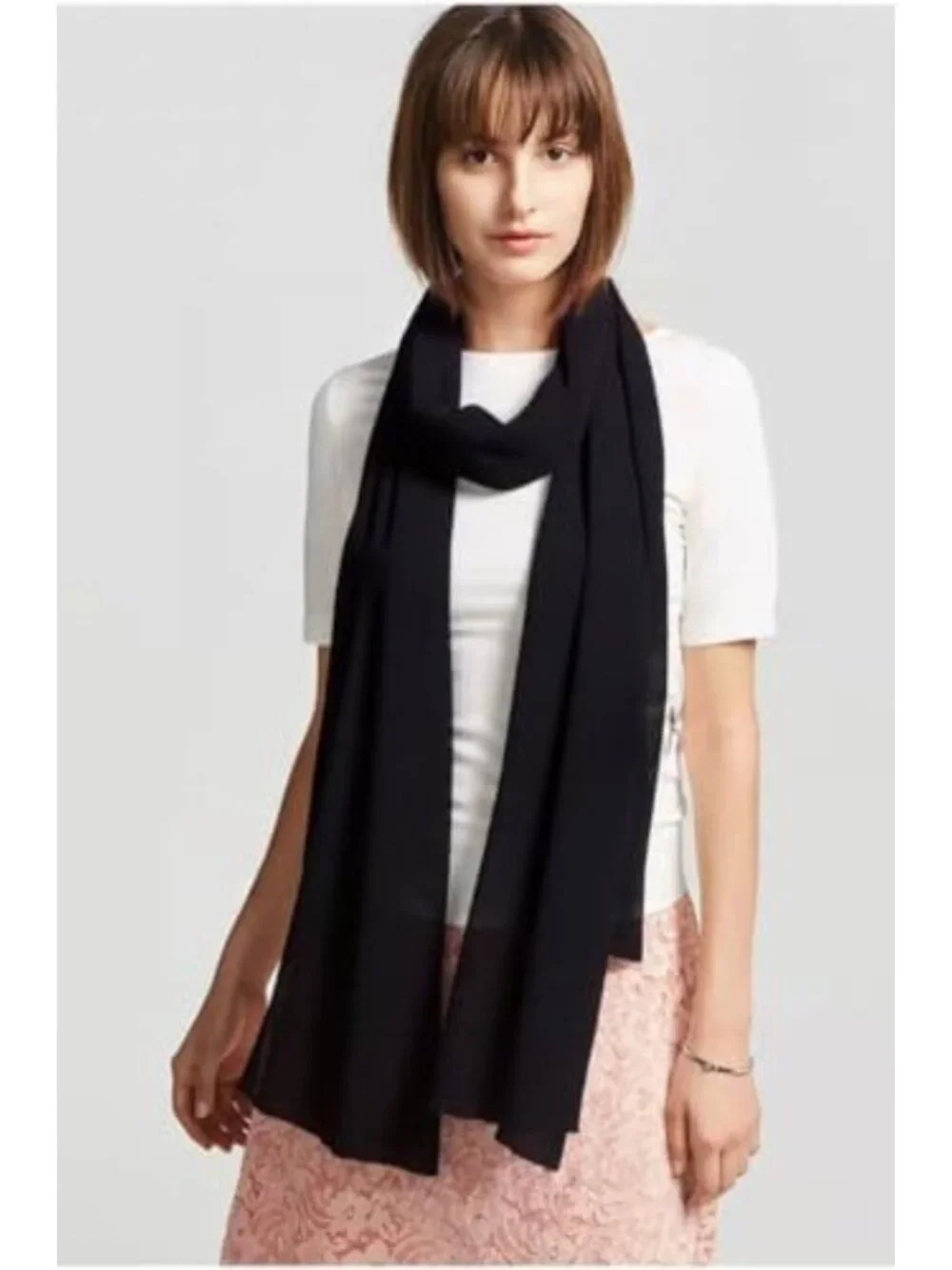 Luxurious 100% Silk Long Scarf - Women's Large Oblong Shawl, Gift-Ready